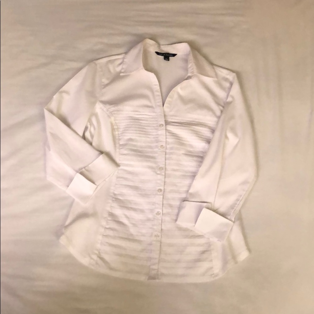 Womens🤍 Tuxedo button down shirt